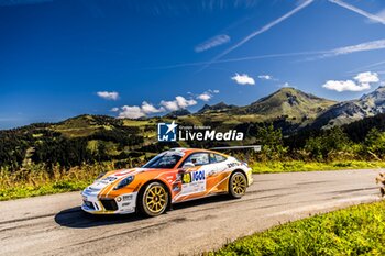 06/09/2024 - 40 LAGRUE Gwen, VILMOT Maxime, Porsche 911 GT3 Cup GT+, Team 2B Autosport, action during the Rallye Mont-Blanc Morzine 2024, 6th round of the Championnat de France des Rallyes 2024, from September 6 to 9 in Morzine, France - AUTO - RALLYE MONT-BLANC MORZINE 2024 - RALLY - MOTORI