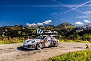 06/09/2024 - 44 BONNEFOND Patrice, BLONDEAU TOINY Romain, Porsche 911 GT3 Cup GT+, action during the Rallye Mont-Blanc Morzine 2024, 6th round of the Championnat de France des Rallyes 2024, from September 6 to 9 in Morzine, France - AUTO - RALLYE MONT-BLANC MORZINE 2024 - RALLY - MOTORI