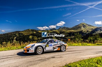 06/09/2024 - 43 FAVRAT Pascal, BELHACENE Matthieu, Porsche 991 GT3 Cup GT+, action during the Rallye Mont-Blanc Morzine 2024, 6th round of the Championnat de France des Rallyes 2024, from September 6 to 9 in Morzine, France - AUTO - RALLYE MONT-BLANC MORZINE 2024 - RALLY - MOTORI