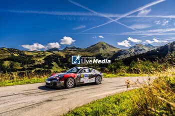 06/09/2024 - 45 ODDOUX Medhi, GIROUX Julien, Porsche 991 GT3 GT+, action during the Rallye Mont-Blanc Morzine 2024, 6th round of the Championnat de France des Rallyes 2024, from September 6 to 9 in Morzine, France - AUTO - RALLYE MONT-BLANC MORZINE 2024 - RALLY - MOTORI