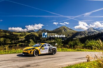 06/09/2024 - 51 FONTALBA Gregory, HERMET Stephan, Alpine A110 RGT, V.I.P - Enjolras Race, action during the Rallye Mont-Blanc Morzine 2024, 6th round of the Championnat de France des Rallyes 2024, from September 6 to 9 in Morzine, France - AUTO - RALLYE MONT-BLANC MORZINE 2024 - RALLY - MOTORI