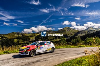 06/09/2024 - 73 FACCHINETTI Amaury, DEGUS Corentin, Renault Clio Rally5, action during the Rallye Mont-Blanc Morzine 2024, 6th round of the Championnat de France des Rallyes 2024, from September 6 to 9 in Morzine, France - AUTO - RALLYE MONT-BLANC MORZINE 2024 - RALLY - MOTORI