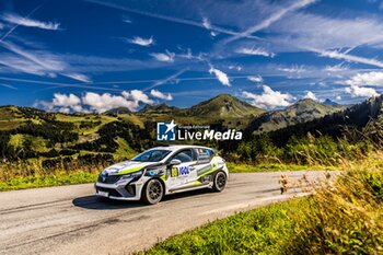 06/09/2024 - 80 DACHICOURT Paul, DACHICOURT Adèle, Renault Clio Rally5, action during the Rallye Mont-Blanc Morzine 2024, 6th round of the Championnat de France des Rallyes 2024, from September 6 to 9 in Morzine, France - AUTO - RALLYE MONT-BLANC MORZINE 2024 - RALLY - MOTORI