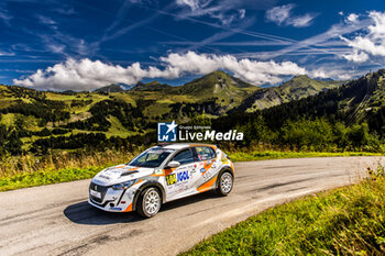 06/09/2024 - 104 SURROCA Yohan, BLOT Pierre, Peugeot 208 Rally4, CHL Sport Auto, action during the Rallye Mont-Blanc Morzine 2024, 6th round of the Championnat de France des Rallyes 2024, from September 6 to 9 in Morzine, France - AUTO - RALLYE MONT-BLANC MORZINE 2024 - RALLY - MOTORI