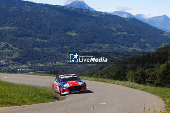 06/09/2024 - 01 CAMILLI Eric, DE LA HAYE Thibault, Hyundai i20N Rally2, Bonneton HDG - 2C, action during the Rallye Mont-Blanc Morzine 2024, 6th round of the Championnat de France des Rallyes 2024, from September 6 to 9 in Morzine, France - AUTO - RALLYE MONT-BLANC MORZINE 2024 - RALLY - MOTORI