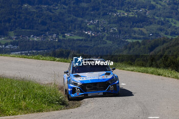 06/09/2024 - 11 PELLIER Laurent, FRESSARD Grégory, Hyundai i20N Rally2, CHL Sport Auto, action during the Rallye Mont-Blanc Morzine 2024, 6th round of the Championnat de France des Rallyes 2024, from September 6 to 9 in Morzine, France - AUTO - RALLYE MONT-BLANC MORZINE 2024 - RALLY - MOTORI