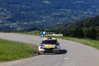 06/09/2024 - 17 MAUFFREY Eric, BLANC Nicolas, Skoda Fabia Evo Rally2, action during the Rallye Mont-Blanc Morzine 2024, 6th round of the Championnat de France des Rallyes 2024, from September 6 to 9 in Morzine, France - AUTO - RALLYE MONT-BLANC MORZINE 2024 - RALLY - MOTORI