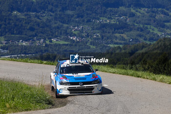 06/09/2024 - 19 SARRAZIN Pablo, COMBE Geoffrey, Volkswagen Polo Rally2, Sarrazin Motorsport Iron Lynx, action during the Rallye Mont-Blanc Morzine 2024, 6th round of the Championnat de France des Rallyes 2024, from September 6 to 9 in Morzine, France - AUTO - RALLYE MONT-BLANC MORZINE 2024 - RALLY - MOTORI