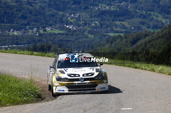 06/09/2024 - 24 GREIFFENBERG Philippe, PASSAQUIN - BOUVET Nadége, Volkswagen Polo Rally2, Sarrazin Motorsport Iron Lynx, action during the Rallye Mont-Blanc Morzine 2024, 6th round of the Championnat de France des Rallyes 2024, from September 6 to 9 in Morzine, France - AUTO - RALLYE MONT-BLANC MORZINE 2024 - RALLY - MOTORI