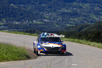 06/09/2024 - 26 PASCAL Ernest, THERRY Patrick, Skoda Fabia Evo Rally2, action during the Rallye Mont-Blanc Morzine 2024, 6th round of the Championnat de France des Rallyes 2024, from September 6 to 9 in Morzine, France - AUTO - RALLYE MONT-BLANC MORZINE 2024 - RALLY - MOTORI