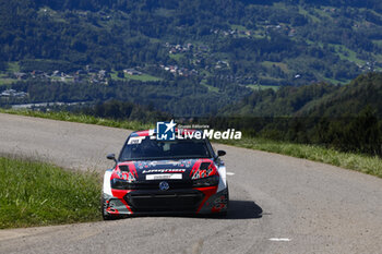 06/09/2024 - 28 PEREIRA Armando, MONDIERE Benjamin, Volkswagen Polo Rally2, action during the Rallye Mont-Blanc Morzine 2024, 6th round of the Championnat de France des Rallyes 2024, from September 6 to 9 in Morzine, France - AUTO - RALLYE MONT-BLANC MORZINE 2024 - RALLY - MOTORI