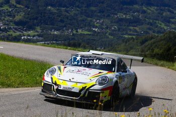 06/09/2024 - 46 DELHEZ Romain, BOLLETTE Gerome, Porsche 991 GT3 GT+, action during the Rallye Mont-Blanc Morzine 2024, 6th round of the Championnat de France des Rallyes 2024, from September 6 to 9 in Morzine, France - AUTO - RALLYE MONT-BLANC MORZINE 2024 - RALLY - MOTORI