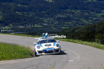 06/09/2024 - 48 BRAHY Valentin, MARCHAND Jérôme, Porsche 911 GT3 Cup GT+, action during the Rallye Mont-Blanc Morzine 2024, 6th round of the Championnat de France des Rallyes 2024, from September 6 to 9 in Morzine, France - AUTO - RALLYE MONT-BLANC MORZINE 2024 - RALLY - MOTORI