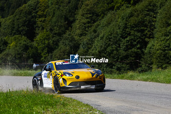 06/09/2024 - 51 FONTALBA Gregory, HERMET Stephan, Alpine A110 RGT, V.I.P - Enjolras Race, action during the Rallye Mont-Blanc Morzine 2024, 6th round of the Championnat de France des Rallyes 2024, from September 6 to 9 in Morzine, France - AUTO - RALLYE MONT-BLANC MORZINE 2024 - RALLY - MOTORI