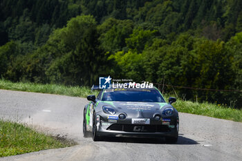 06/09/2024 - 52 GODARD Ludovic, BOLE RICHARD Matthieu, Alpine A110 RGT, action during the Rallye Mont-Blanc Morzine 2024, 6th round of the Championnat de France des Rallyes 2024, from September 6 to 9 in Morzine, France - AUTO - RALLYE MONT-BLANC MORZINE 2024 - RALLY - MOTORI