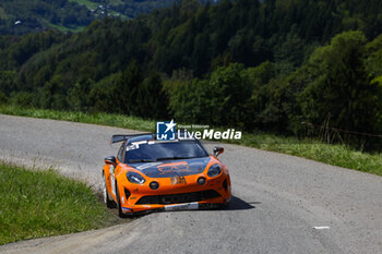 06/09/2024 - 54 FASSIO Matthieu, OLIVIER Hugo, Alpine A110 RGT, action during the Rallye Mont-Blanc Morzine 2024, 6th round of the Championnat de France des Rallyes 2024, from September 6 to 9 in Morzine, France - AUTO - RALLYE MONT-BLANC MORZINE 2024 - RALLY - MOTORI