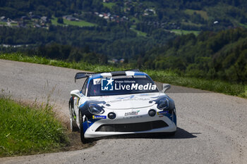 06/09/2024 - 56 PINTO Sergio, GREPPIN Charlène, Alpine A110 RGT, action during the Rallye Mont-Blanc Morzine 2024, 6th round of the Championnat de France des Rallyes 2024, from September 6 to 9 in Morzine, France - AUTO - RALLYE MONT-BLANC MORZINE 2024 - RALLY - MOTORI