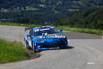 06/09/2024 - 55 CRETIEN Jeremy, ROUCHOUZE Xavier, Alpine A110 RGT, action during the Rallye Mont-Blanc Morzine 2024, 6th round of the Championnat de France des Rallyes 2024, from September 6 to 9 in Morzine, France - AUTO - RALLYE MONT-BLANC MORZINE 2024 - RALLY - MOTORI