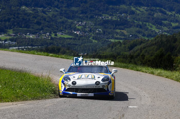 06/09/2024 - 57 PERRIAT Frédéric, POTTIER Margot, Alpine A110 RGT, Team FJ, action during the Rallye Mont-Blanc Morzine 2024, 6th round of the Championnat de France des Rallyes 2024, from September 6 to 9 in Morzine, France - AUTO - RALLYE MONT-BLANC MORZINE 2024 - RALLY - MOTORI