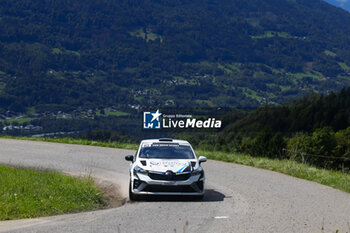 06/09/2024 - 63 BOISSENIN David, DEPEUX Romain, Renault Clio Rally3, action during the Rallye Mont-Blanc Morzine 2024, 6th round of the Championnat de France des Rallyes 2024, from September 6 to 9 in Morzine, France - AUTO - RALLYE MONT-BLANC MORZINE 2024 - RALLY - MOTORI