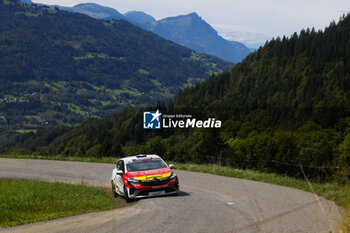 06/09/2024 - 65 CORBERAND Yoan, COMPOZIEUX Pauline, Renault Clio Rally5, action during the Rallye Mont-Blanc Morzine 2024, 6th round of the Championnat de France des Rallyes 2024, from September 6 to 9 in Morzine, France - AUTO - RALLYE MONT-BLANC MORZINE 2024 - RALLY - MOTORI