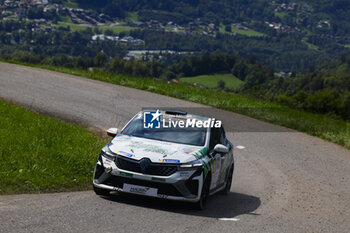 06/09/2024 - 66 ZIELINSKI Lucas, DESNOYER Alexia, Renault Clio Rally5, action during the Rallye Mont-Blanc Morzine 2024, 6th round of the Championnat de France des Rallyes 2024, from September 6 to 9 in Morzine, France - AUTO - RALLYE MONT-BLANC MORZINE 2024 - RALLY - MOTORI