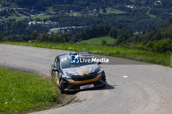 06/09/2024 - 70 BESCHET Enzo, GUINCHARD Emmanuel, Renault Clio Rally5, action during the Rallye Mont-Blanc Morzine 2024, 6th round of the Championnat de France des Rallyes 2024, from September 6 to 9 in Morzine, France - AUTO - RALLYE MONT-BLANC MORZINE 2024 - RALLY - MOTORI