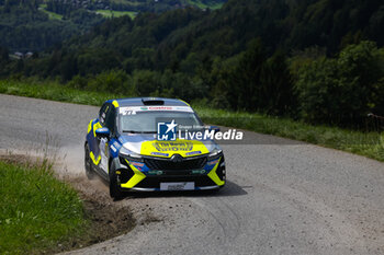 06/09/2024 - 77 MASSÉ Antoine, PITOIS Melvine, Renault Clio Rally5, action during the Rallye Mont-Blanc Morzine 2024, 6th round of the Championnat de France des Rallyes 2024, from September 6 to 9 in Morzine, France - AUTO - RALLYE MONT-BLANC MORZINE 2024 - RALLY - MOTORI