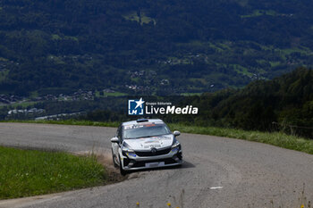 06/09/2024 - 78 SANTIAGO Thomas, FRANCOIS Guillaume, Renault Clio Rally5, action during the Rallye Mont-Blanc Morzine 2024, 6th round of the Championnat de France des Rallyes 2024, from September 6 to 9 in Morzine, France - AUTO - RALLYE MONT-BLANC MORZINE 2024 - RALLY - MOTORI