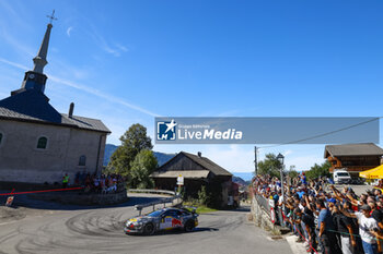 06/09/2024 - 06 LOEB Sebastien, GODEY Laurène, Alpine A110 GT+, action during the Rallye Mont-Blanc Morzine 2024, 6th round of the Championnat de France des Rallyes 2024, from September 6 to 9 in Morzine, France - AUTO - RALLYE MONT-BLANC MORZINE 2024 - RALLY - MOTORI