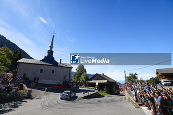 06/09/2024 - 06 LOEB Sebastien, GODEY Laurène, Alpine A110 GT+, action during the Rallye Mont-Blanc Morzine 2024, 6th round of the Championnat de France des Rallyes 2024, from September 6 to 9 in Morzine, France - AUTO - RALLYE MONT-BLANC MORZINE 2024 - RALLY - MOTORI