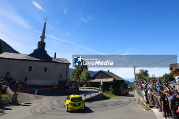 06/09/2024 - 10 GANY Rehane, LE FLOCH Franck, Ford Fiesta MKII Rally2, Sarrazin Motorsport Iron Lynx, action during the Rallye Mont-Blanc Morzine 2024, 6th round of the Championnat de France des Rallyes 2024, from September 6 to 9 in Morzine, France - AUTO - RALLYE MONT-BLANC MORZINE 2024 - RALLY - MOTORI