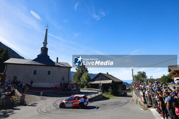 06/09/2024 - 12 ROUILLARD Patrick, ZAZURCA Guilhem, Skoda Fabia Evo Rally2, action during the Rallye Mont-Blanc Morzine 2024, 6th round of the Championnat de France des Rallyes 2024, from September 6 to 9 in Morzine, France - AUTO - RALLYE MONT-BLANC MORZINE 2024 - RALLY - MOTORI