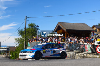 06/09/2024 - 19 SARRAZIN Pablo, COMBE Geoffrey, Volkswagen Polo Rally2, Sarrazin Motorsport Iron Lynx, action during the Rallye Mont-Blanc Morzine 2024, 6th round of the Championnat de France des Rallyes 2024, from September 6 to 9 in Morzine, France - AUTO - RALLYE MONT-BLANC MORZINE 2024 - RALLY - MOTORI