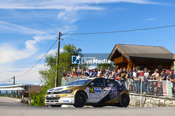 06/09/2024 - 24 GREIFFENBERG Philippe, PASSAQUIN - BOUVET Nadége, Volkswagen Polo Rally2, Sarrazin Motorsport Iron Lynx, action during the Rallye Mont-Blanc Morzine 2024, 6th round of the Championnat de France des Rallyes 2024, from September 6 to 9 in Morzine, France - AUTO - RALLYE MONT-BLANC MORZINE 2024 - RALLY - MOTORI