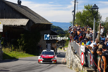 06/09/2024 - 32 COPPENS Mike, ROUX Christophe, Skoda Fabia Rally2, action during the Rallye Mont-Blanc Morzine 2024, 6th round of the Championnat de France des Rallyes 2024, from September 6 to 9 in Morzine, France - AUTO - RALLYE MONT-BLANC MORZINE 2024 - RALLY - MOTORI