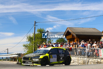 06/09/2024 - 33 BURRI Michael, AUBRY Gaetan, Hyundai i20 Rally2, action during the Rallye Mont-Blanc Morzine 2024, 6th round of the Championnat de France des Rallyes 2024, from September 6 to 9 in Morzine, France - AUTO - RALLYE MONT-BLANC MORZINE 2024 - RALLY - MOTORI