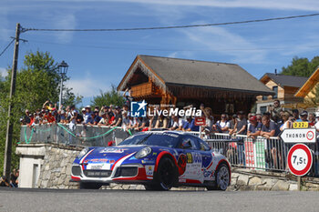 06/09/2024 - 39 JEAN-JOSEPH Simon, ROCHE Yannick, Porsche 991 GT3 Cup GT+, action during the Rallye Mont-Blanc Morzine 2024, 6th round of the Championnat de France des Rallyes 2024, from September 6 to 9 in Morzine, France - AUTO - RALLYE MONT-BLANC MORZINE 2024 - RALLY - MOTORI