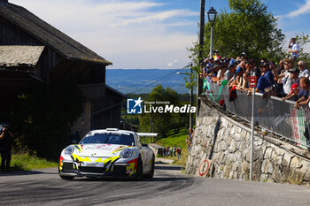 06/09/2024 - 46 DELHEZ Romain, BOLLETTE Gerome, Porsche 991 GT3 GT+, action during the Rallye Mont-Blanc Morzine 2024, 6th round of the Championnat de France des Rallyes 2024, from September 6 to 9 in Morzine, France - AUTO - RALLYE MONT-BLANC MORZINE 2024 - RALLY - MOTORI