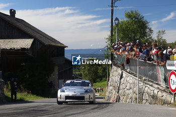 06/09/2024 - 47 RODRIGUEZ Stephane, REDON Kevin, Nissan 350 Z GT+, action during the Rallye Mont-Blanc Morzine 2024, 6th round of the Championnat de France des Rallyes 2024, from September 6 to 9 in Morzine, France - AUTO - RALLYE MONT-BLANC MORZINE 2024 - RALLY - MOTORI