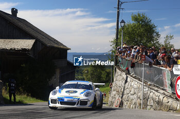 06/09/2024 - 48 BRAHY Valentin, MARCHAND Jérôme, Porsche 911 GT3 Cup GT+, action during the Rallye Mont-Blanc Morzine 2024, 6th round of the Championnat de France des Rallyes 2024, from September 6 to 9 in Morzine, France - AUTO - RALLYE MONT-BLANC MORZINE 2024 - RALLY - MOTORI