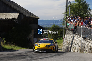 06/09/2024 - 51 FONTALBA Gregory, HERMET Stephan, Alpine A110 RGT, V.I.P - Enjolras Race, action during the Rallye Mont-Blanc Morzine 2024, 6th round of the Championnat de France des Rallyes 2024, from September 6 to 9 in Morzine, France - AUTO - RALLYE MONT-BLANC MORZINE 2024 - RALLY - MOTORI