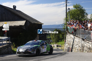 06/09/2024 - 52 GODARD Ludovic, BOLE RICHARD Matthieu, Alpine A110 RGT, action during the Rallye Mont-Blanc Morzine 2024, 6th round of the Championnat de France des Rallyes 2024, from September 6 to 9 in Morzine, France - AUTO - RALLYE MONT-BLANC MORZINE 2024 - RALLY - MOTORI