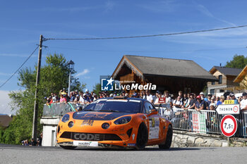 06/09/2024 - 54 FASSIO Matthieu, OLIVIER Hugo, Alpine A110 RGT, action during the Rallye Mont-Blanc Morzine 2024, 6th round of the Championnat de France des Rallyes 2024, from September 6 to 9 in Morzine, France - AUTO - RALLYE MONT-BLANC MORZINE 2024 - RALLY - MOTORI