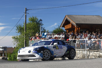 06/09/2024 - 56 PINTO Sergio, GREPPIN Charlène, Alpine A110 RGT, action during the Rallye Mont-Blanc Morzine 2024, 6th round of the Championnat de France des Rallyes 2024, from September 6 to 9 in Morzine, France - AUTO - RALLYE MONT-BLANC MORZINE 2024 - RALLY - MOTORI