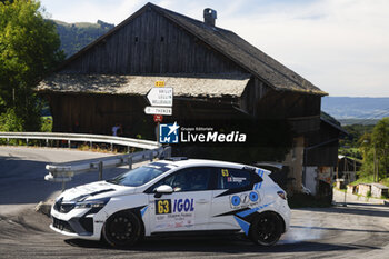 06/09/2024 - 63 BOISSENIN David, DEPEUX Romain, Renault Clio Rally3, action during the Rallye Mont-Blanc Morzine 2024, 6th round of the Championnat de France des Rallyes 2024, from September 6 to 9 in Morzine, France - AUTO - RALLYE MONT-BLANC MORZINE 2024 - RALLY - MOTORI