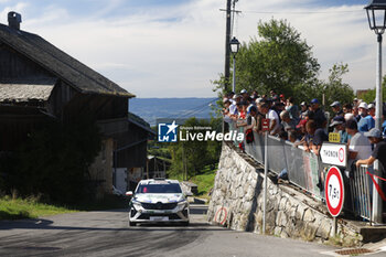 06/09/2024 - 66 ZIELINSKI Lucas, DESNOYER Alexia, Renault Clio Rally5, action during the Rallye Mont-Blanc Morzine 2024, 6th round of the Championnat de France des Rallyes 2024, from September 6 to 9 in Morzine, France - AUTO - RALLYE MONT-BLANC MORZINE 2024 - RALLY - MOTORI