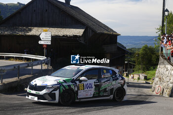 06/09/2024 - 66 ZIELINSKI Lucas, DESNOYER Alexia, Renault Clio Rally5, action during the Rallye Mont-Blanc Morzine 2024, 6th round of the Championnat de France des Rallyes 2024, from September 6 to 9 in Morzine, France - AUTO - RALLYE MONT-BLANC MORZINE 2024 - RALLY - MOTORI