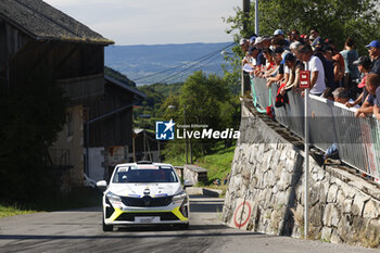 06/09/2024 - 69 JANNY Jerome, BEAUDOUIN Aurelien, Renault Clio Rally5, action during the Rallye Mont-Blanc Morzine 2024, 6th round of the Championnat de France des Rallyes 2024, from September 6 to 9 in Morzine, France - AUTO - RALLYE MONT-BLANC MORZINE 2024 - RALLY - MOTORI