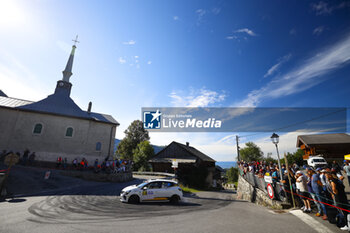 06/09/2024 - 81 DUC Kevin, CHAMIOT MAITRAL Severine, Renault Clio Rally5, action during the Rallye Mont-Blanc Morzine 2024, 6th round of the Championnat de France des Rallyes 2024, from September 6 to 9 in Morzine, France - AUTO - RALLYE MONT-BLANC MORZINE 2024 - RALLY - MOTORI